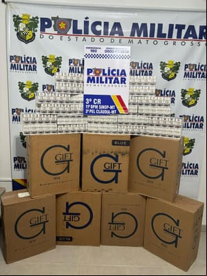 Mãe e filho são presos com quatro mil maços de cigarros contrabandeados do Paraguai