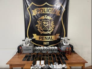 Operações de vigilância evitam entrada de 96 celulares levados por drones em penitenciária