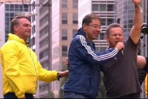 Ao lado de Bolsonaro, Mauro  Mendes participa de ato em SP: "Por Deus, pela pátria e pela liberdade"