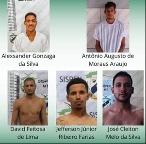 Cinco presos escalam muro com corda artesanal e fogem de penitenciária em Mato Grosso