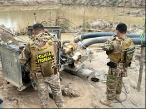 PF combate o comércio de combustível de garimpos ilegais em Mato Grosso